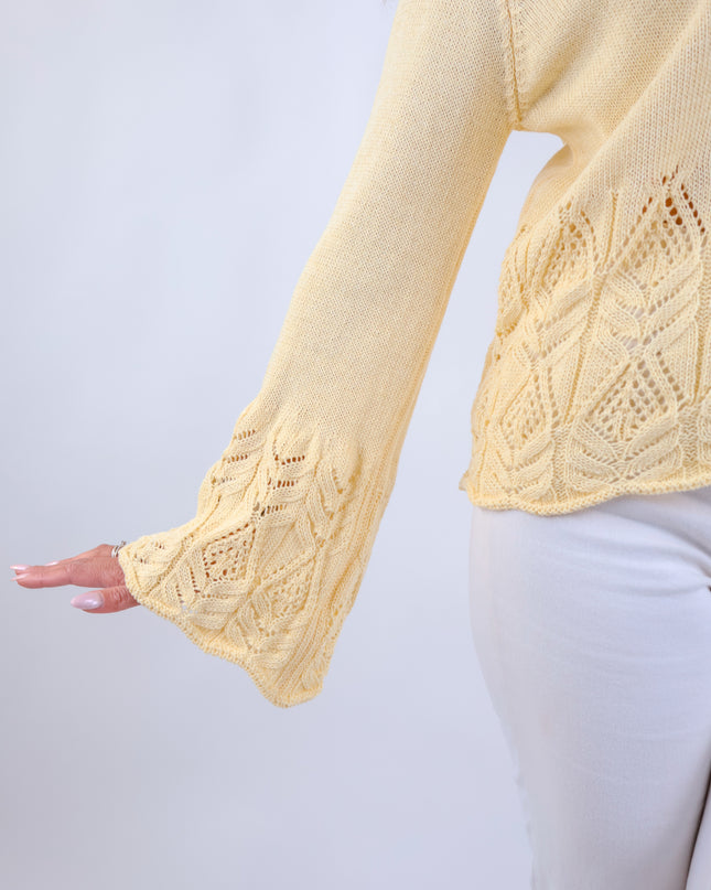 Soller Häckelpullover Butter Yellow