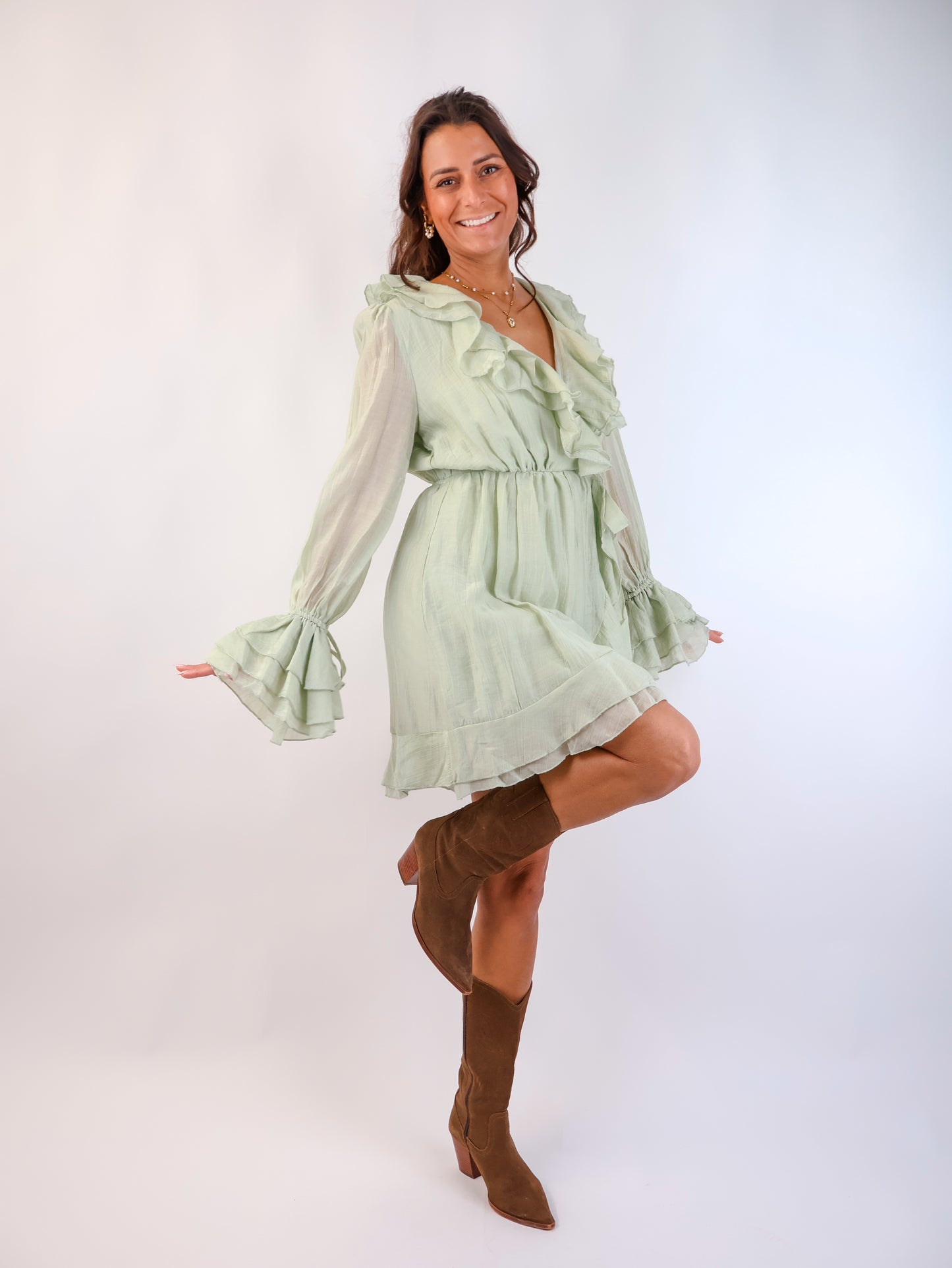 Aurelia Kleid Salbeigrün