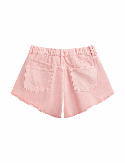 Ausgestellte Jeansshorts Rosa