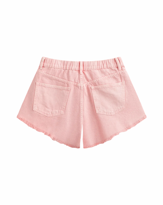 Ausgestellte Jeansshorts Rosa