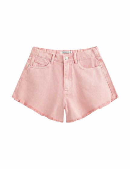 Ausgestellte Jeansshorts Rosa