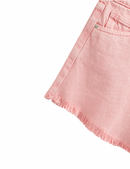 Ausgestellte Jeansshorts Rosa
