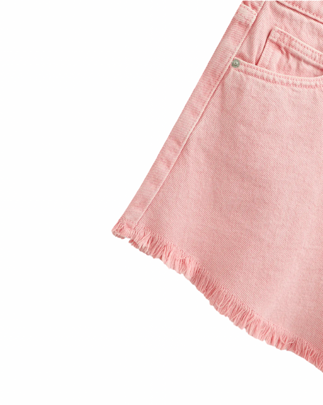 Ausgestellte Jeansshorts Rosa