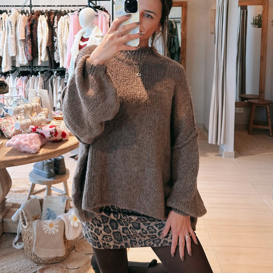 Cindy Oversize Pullover Marron