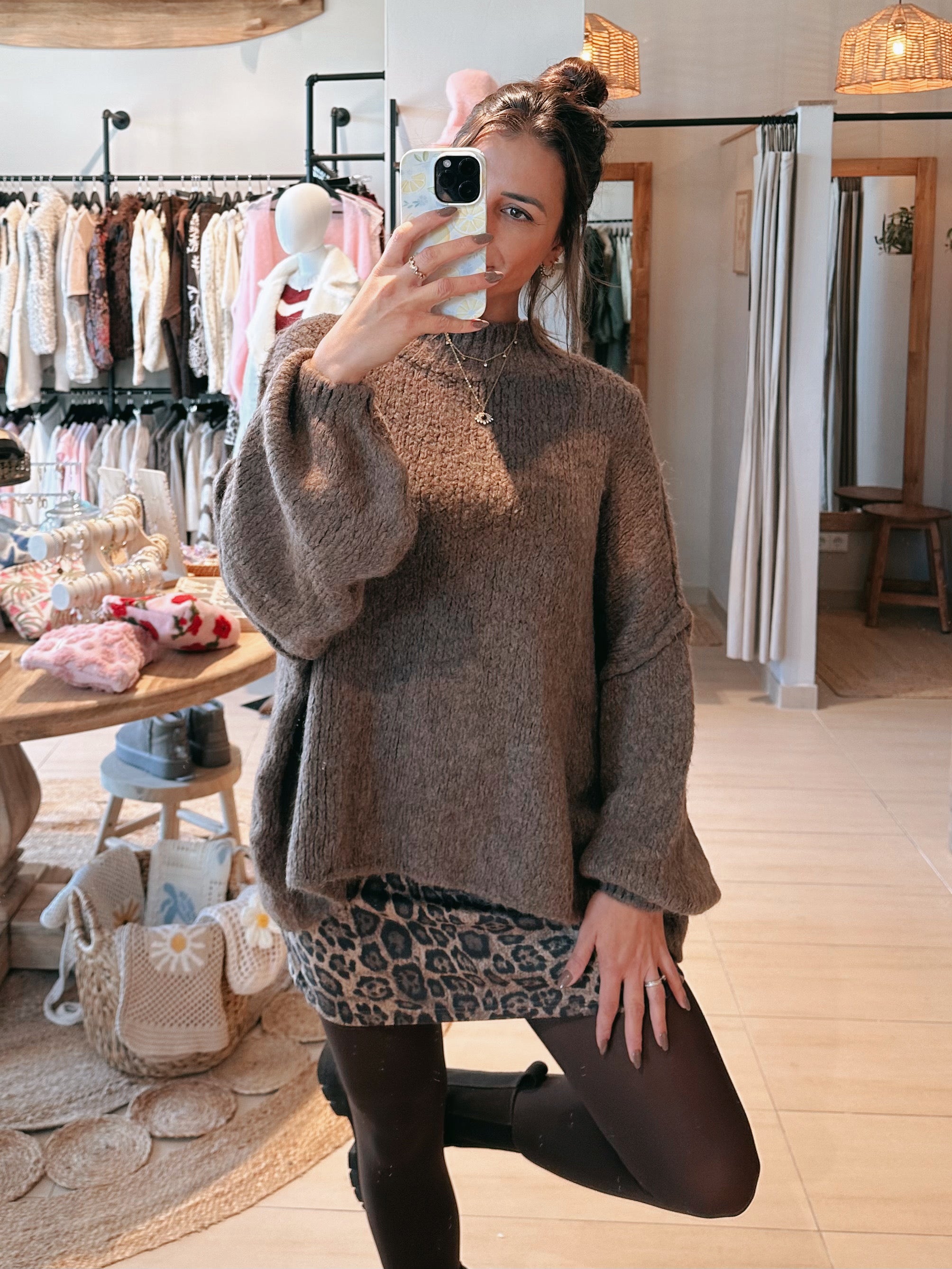 Cindy Oversize Pullover Marron