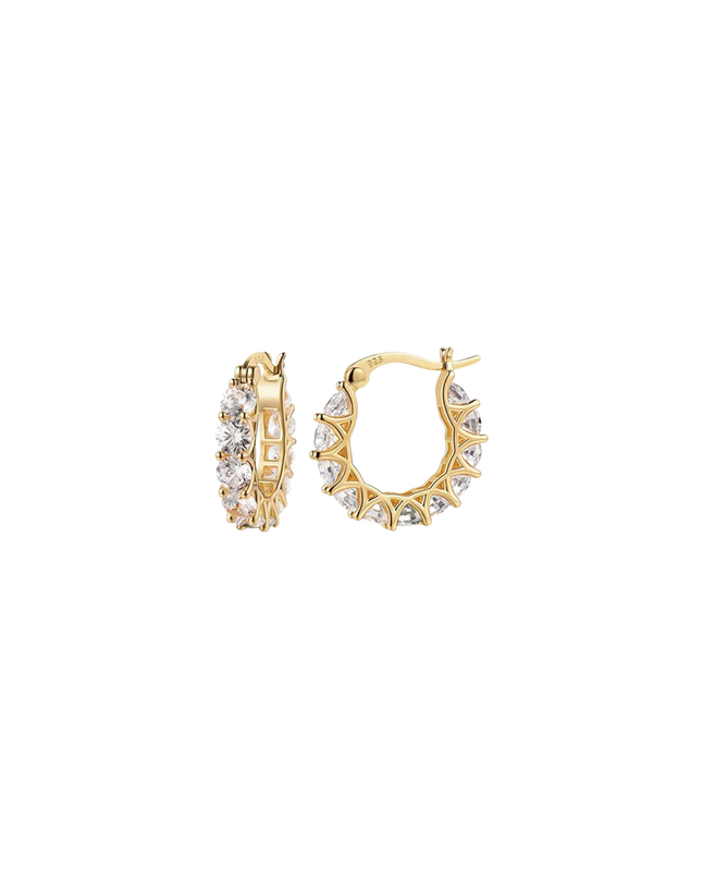 Sparkle Hoops Ohrringe Gold
