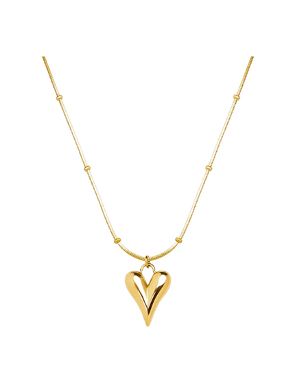 Love Pieces Heart Halskette gold