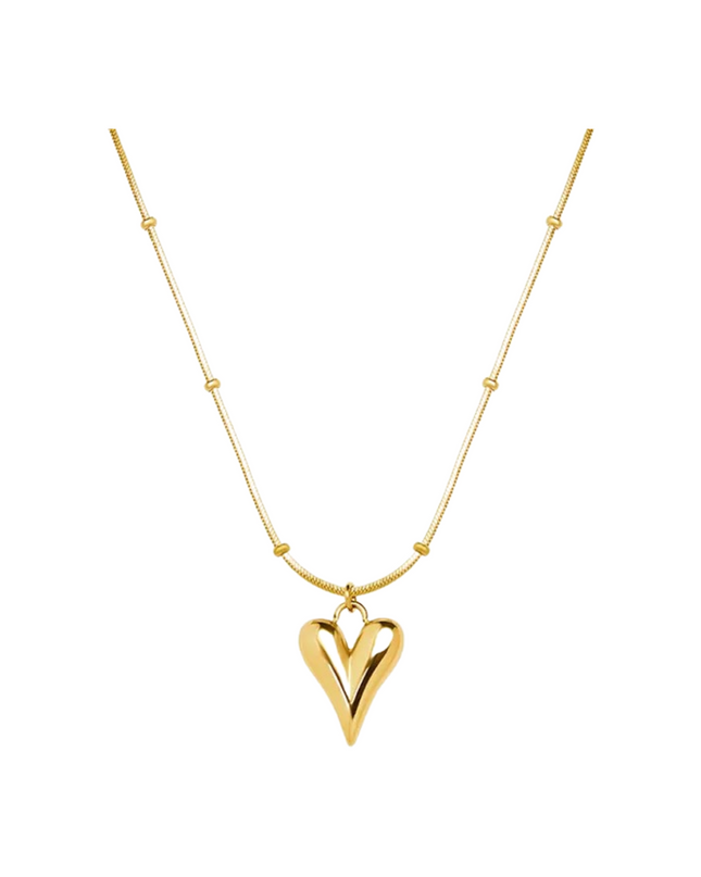 Love Pieces Heart Halskette gold